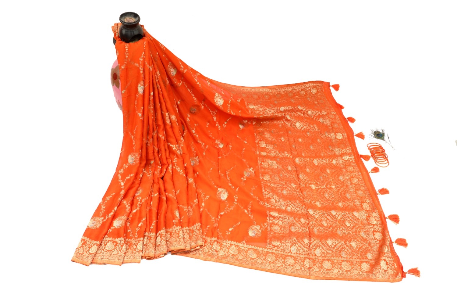 Banarasi Chinon Silk Saree