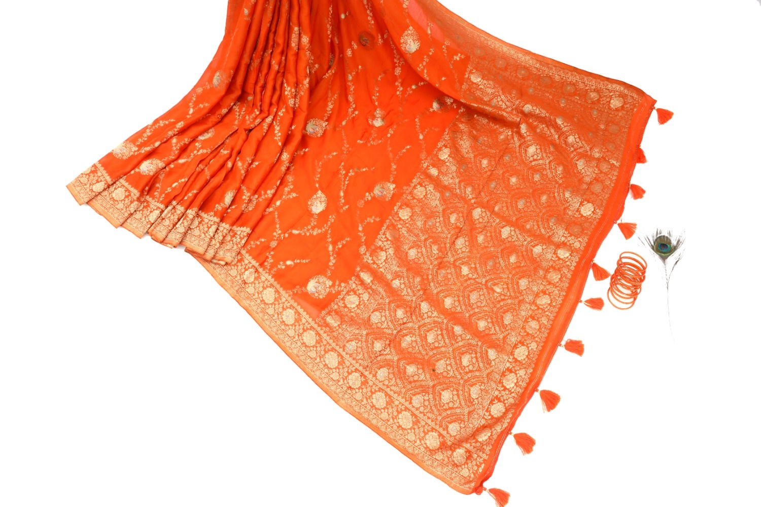 Banarasi Chinon Silk Saree