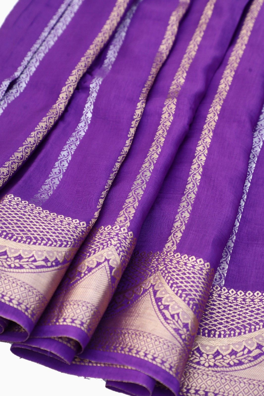 Royal Purple Banarasi Silk Saree with Zari Work